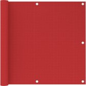 vidaXL - Balkonscherm - 90x300 - cm - HDPE - rood