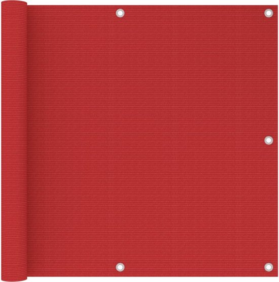 vidaXL-Balkonscherm-90x300-cm-HDPE-rood