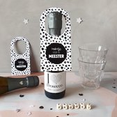 2x Flessenhanger | Meester| Cadeau Meester | Juffen en meester bedankjes | School | Bedankt | Afscheid | Geschikt voor traktaties of cadeaus
