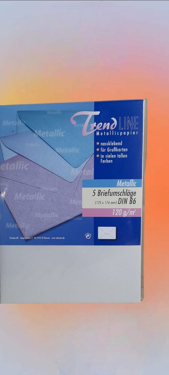 Enveloppe B6 (125x176) bleue Enveloppes couleur