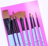 Monalisa multifunctionele penseelset voor kunstenaars (serie 29) in verschillende soorten en maten | 8 stuks | Fijne detail synthetische penselenset voor aquarel, acryl en olieverf | duurzaam & maatvast