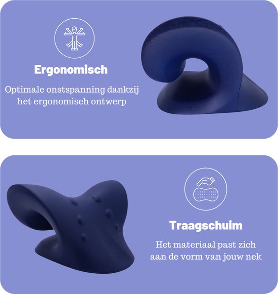 Dunlop Hoofd- en Nekkussen - Opblaasbaar - met Opbergtas - Zwart