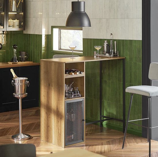 Mango houten bartafel met zwart frame