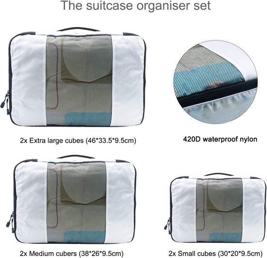8-delige kofferorganizerset, multifunctionele verpakkingskubussen, waterdichte reis-kledingtassen, kofferorganizer, schoenentas, cosmeticatas, opbergsysteem voor vakantie, reizen 8-delige kofferorganizerset, multifunctionele verpakkingskubussen, waterdichte reis-kledingtassen, kofferorganizer, schoenentas, cosmeticatas, opbergsysteem voor vakantie, reizen