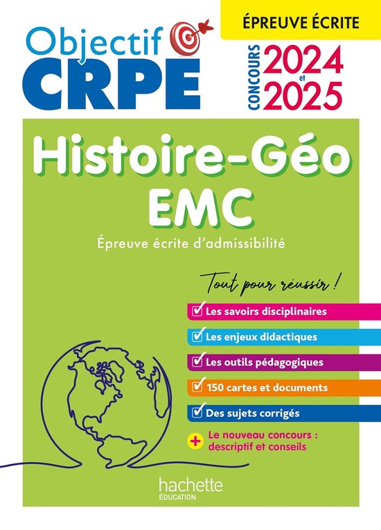 Objectif CRPE 2024 2025 HistoireGéographieEMC épreuve écrite d