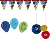 Nickelodeon – Paw Patrol – Versiering - Vlaggenlijn – Ballonnen – waaier decoratie – Kinderfeest.