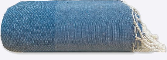 Lantara Grand Foulard Wafel - Petrol Blue - 190x300cm - Sprei Bed - Grand foulard bank - Plaid