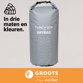 Groots 20L Drybag Grijs - Waterdichte Tas & Waterdichte Sporttas in één - Duurzaam PVC voor Zwemmen, Raften en Outdoor Avonturen