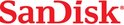 SanDisk logo in rood.