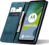 Hoesje geschikt voor Motorola Moto E13 - Book Case Leer Slimline Blauw