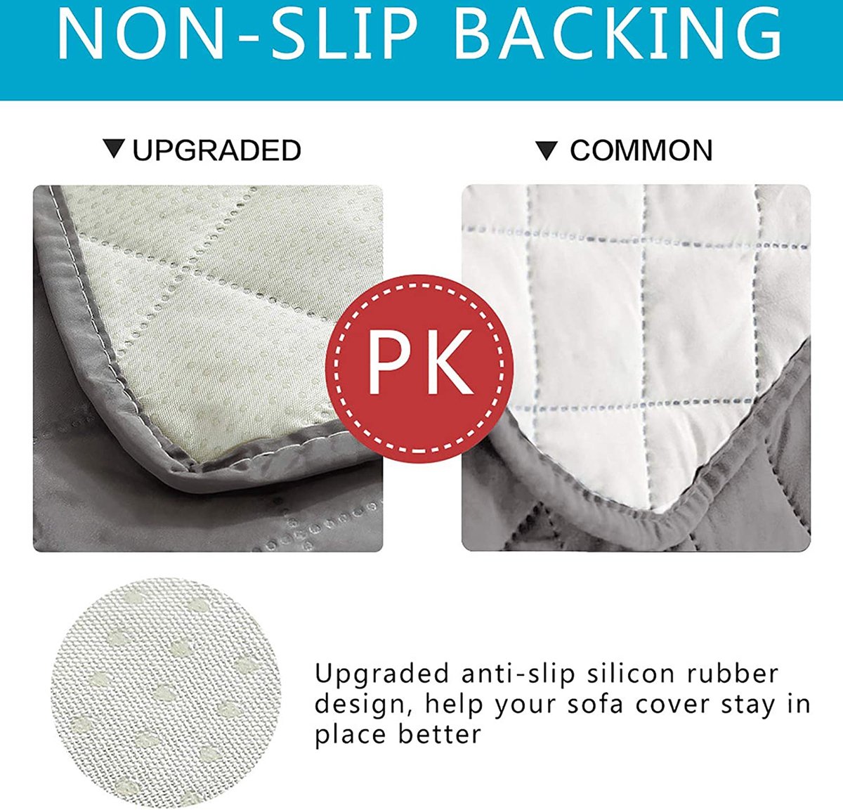 VanderHOME Bankhanddoek effen kleur, waterdichte bankhoezen, antislip