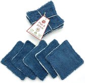 Flax & Stitch Kwalitatieve Herbruikbare Wattenschijfjes - Make-up Remover Pads - 10 stuks - Herbruikbaar - Blauw - Gezichtsreinigingsdoekjes