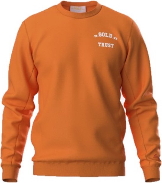 In Gold We Trust The Slim Light casual sweater heren oranje bol