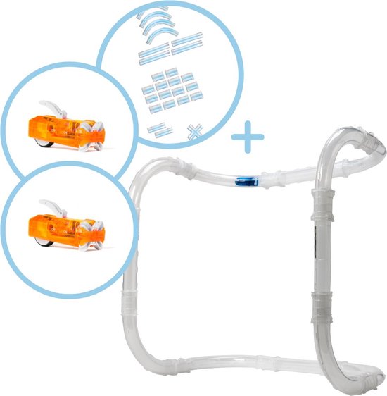 Zoom Tube, Speelgoed Racebaan - Voordeelset - Basis Pakket + 2x Extra Auto + Uitbreidingsset - 3D Race Circuit - Racebaanset - 6M - Speelgoed Racebaan