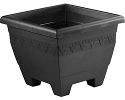 Hega Hogar Plantenbak - antraciet - vierkant - 30 cm - bloempot