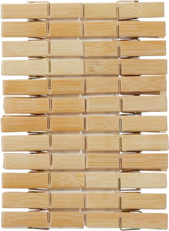 Sac à pince à linge avec mousqueton - y compris 96 piquets en bois - sac à pince à linge