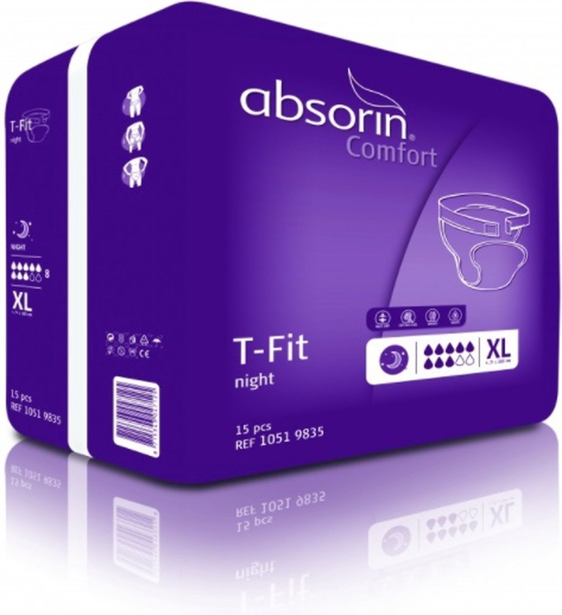 Goedkoopste Absorin Comfort t-fit night maat XL 15 Stuks