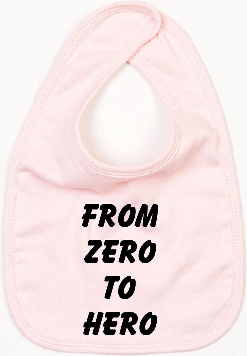 Goedkoopste Slabbetje From Zero To Hero-Licht Roze-One Size