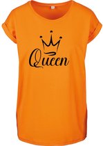 T- Shirts Dames Queen - Oranje - Zwart-L