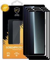 3-Pack Sony Xperia 1 V Screenprotectors - MobyDefend Gehard Glas Screensavers - Zwarte Randen - Glasplaatjes Geschikt Voor Sony Xperia 1 V