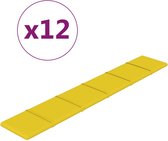 vidaXL-Wandpanelen-12-st-1,62-m²-90x15-cm-stof-lichtgeel