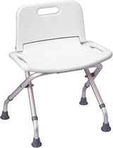 Chaise de Douche de salle de bain MSV - Douche assise - 45 x 31 x 66 cm - Pliable/réglable