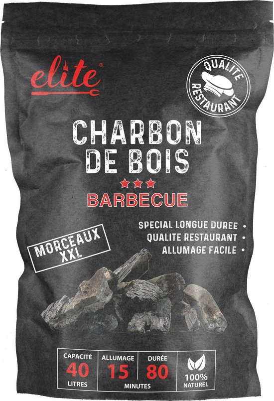 Elite Barbecue/bbq charbon de bois - 2x sac de 40 Litres - Charbon de  qualité restaurant | bol