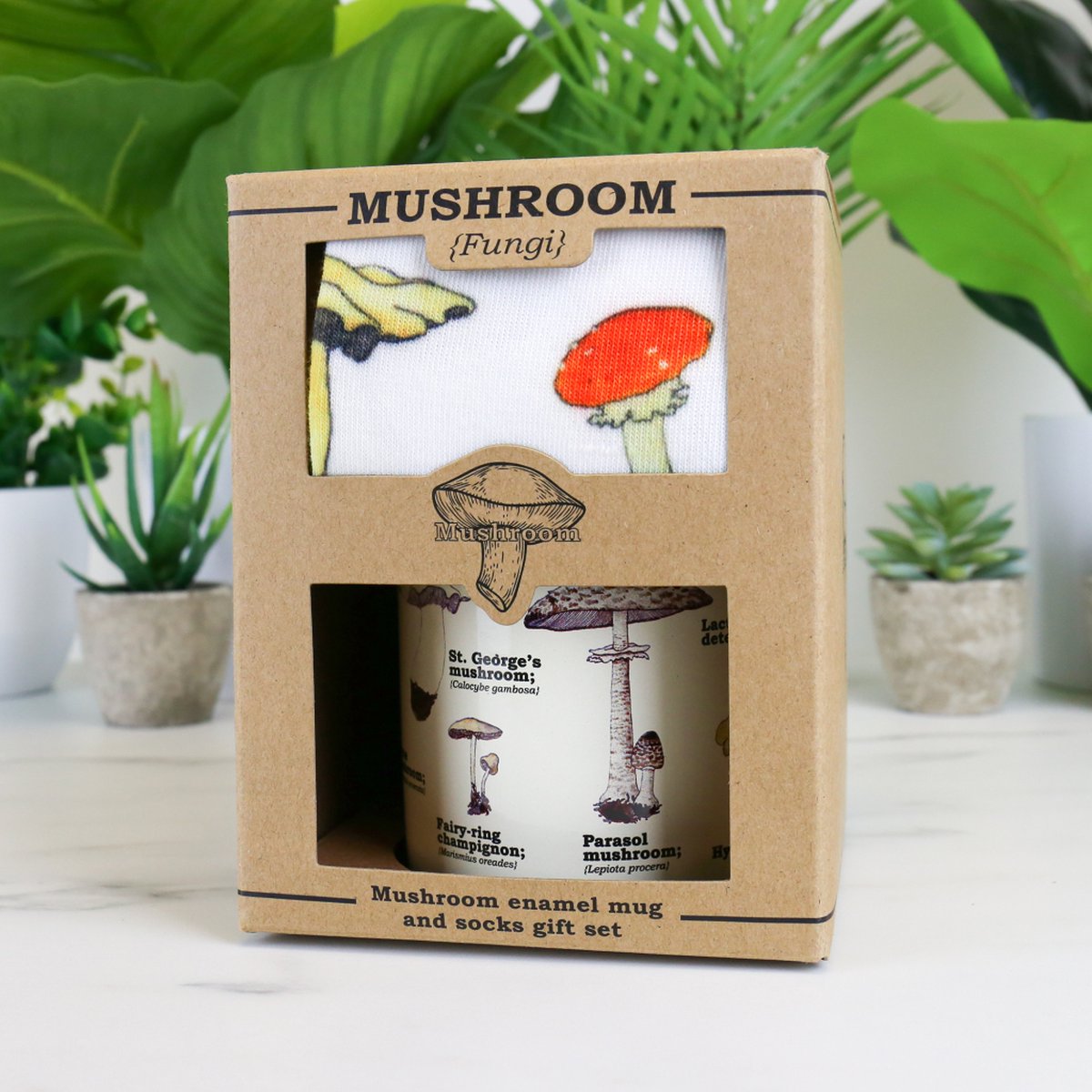 Gift Republic Mug & Socks - Mushroom