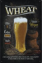 Wandbord Cafe Pub Bier Soorten - Bier Wheat