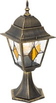 QAZQA antigua - Klassieke Staande Buitenlamp | Staande Lamp voor buiten - 1 lichts - H 47 cm - Goud - Buitenverlichting