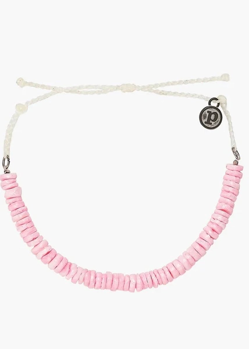 Pura Vida - Pink Puke Shell Armband- roze