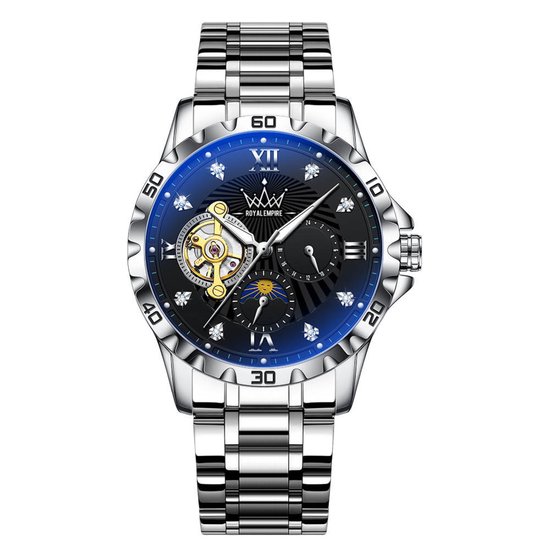 Royal Empire Heren horloge – Automatisch horloge - Mannen horloge – Saffier  Glas-Staal... | bol