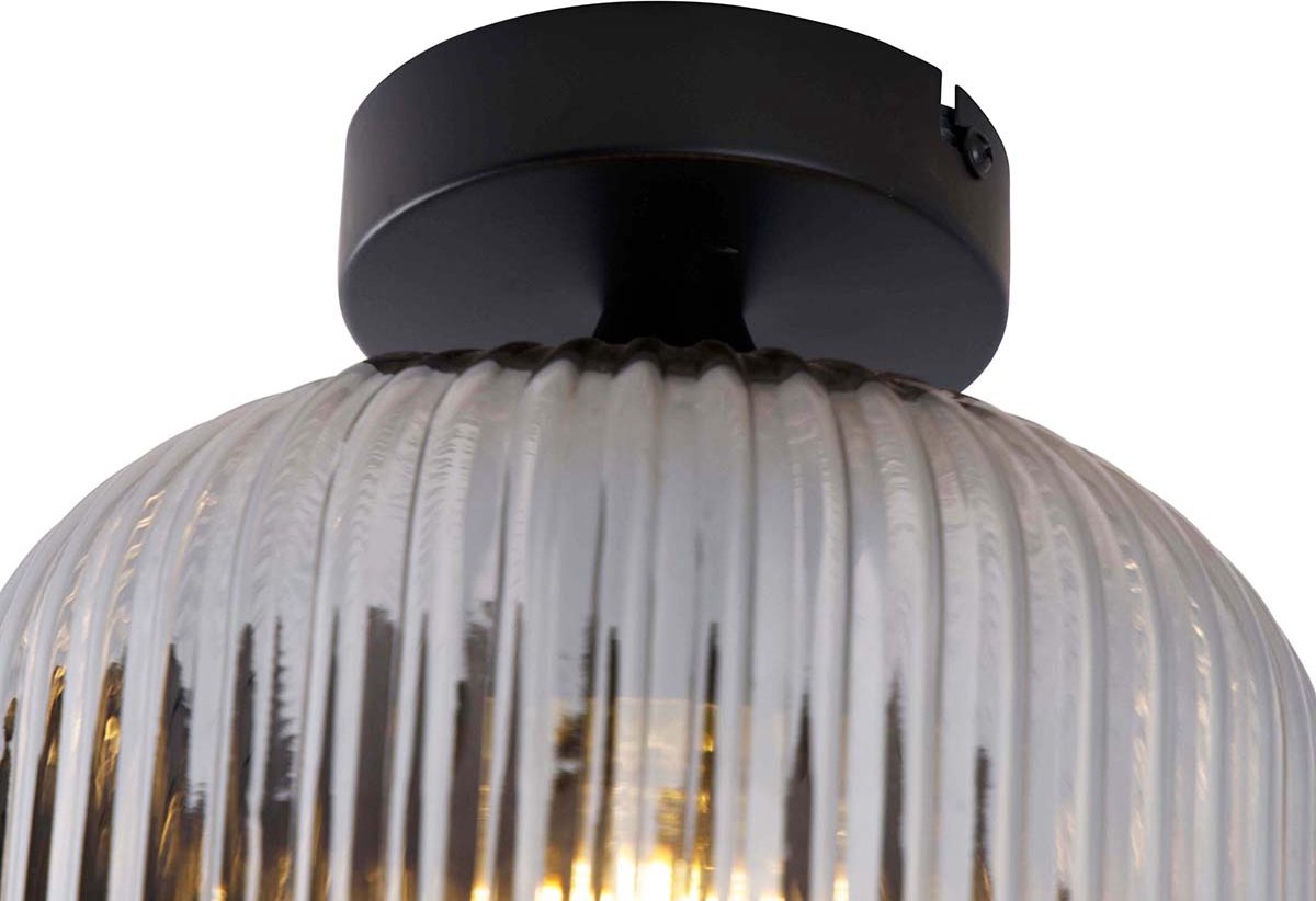 QAZQA karel - Art Deco Dimbare LED Smart Plafondlamp incl. wifi met Dimmer - 1 lichts - Ø 20 cm - Zwart - Woonkamer | Slaapkamer | Keuken thumbnail 6