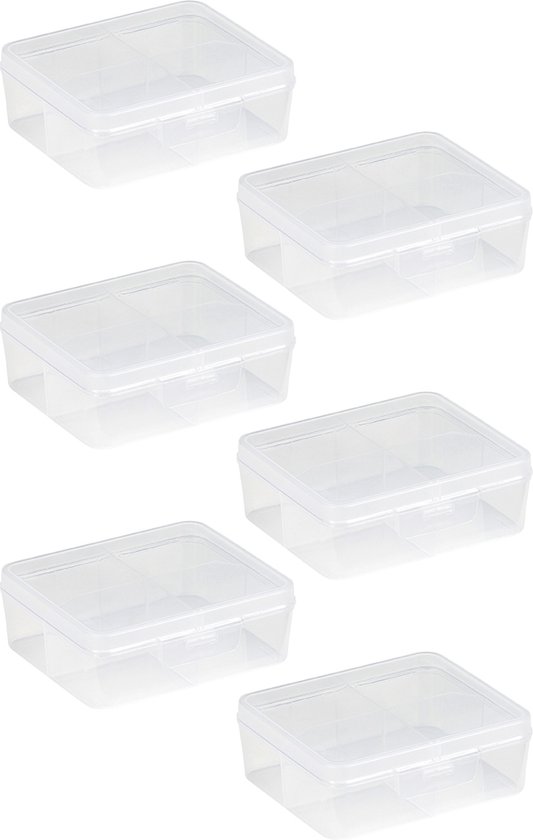 Sunware Q-Line Box 120 Liter – Transparent/rot, 80x50x38 Cm, Stapelbare Aufbewahrungsbox Mit Deckelclips