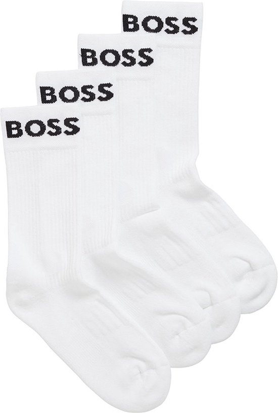 BOSS Sport Logo (pack de 2) - chaussettes de sport pour hommes en coton - blanc - Taille: 43-46