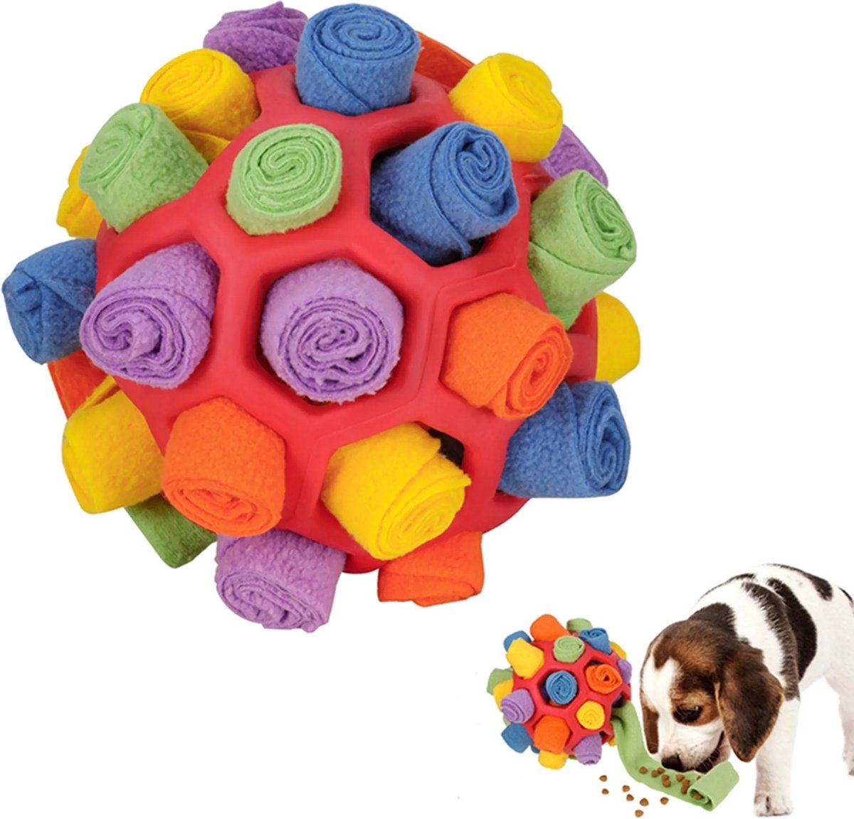 Sniffle Bal voor Honden - Sniffle Tapijt - Sniffle Speelgoed - Interactieve Hond Speelgoed - Intelligentie Speelgoed - Voedsel Bal - Geel