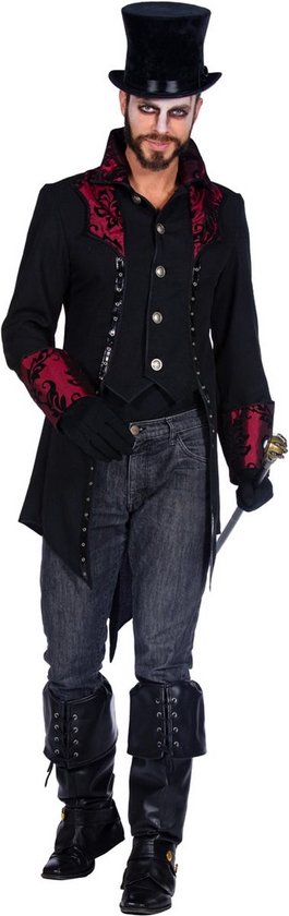 Wilbers & Wilbers - Vampier & Dracula Kostuum - Graaf Govert Van Skullcastle - Man - Zwart - Large - Halloween - Verkleedkleding