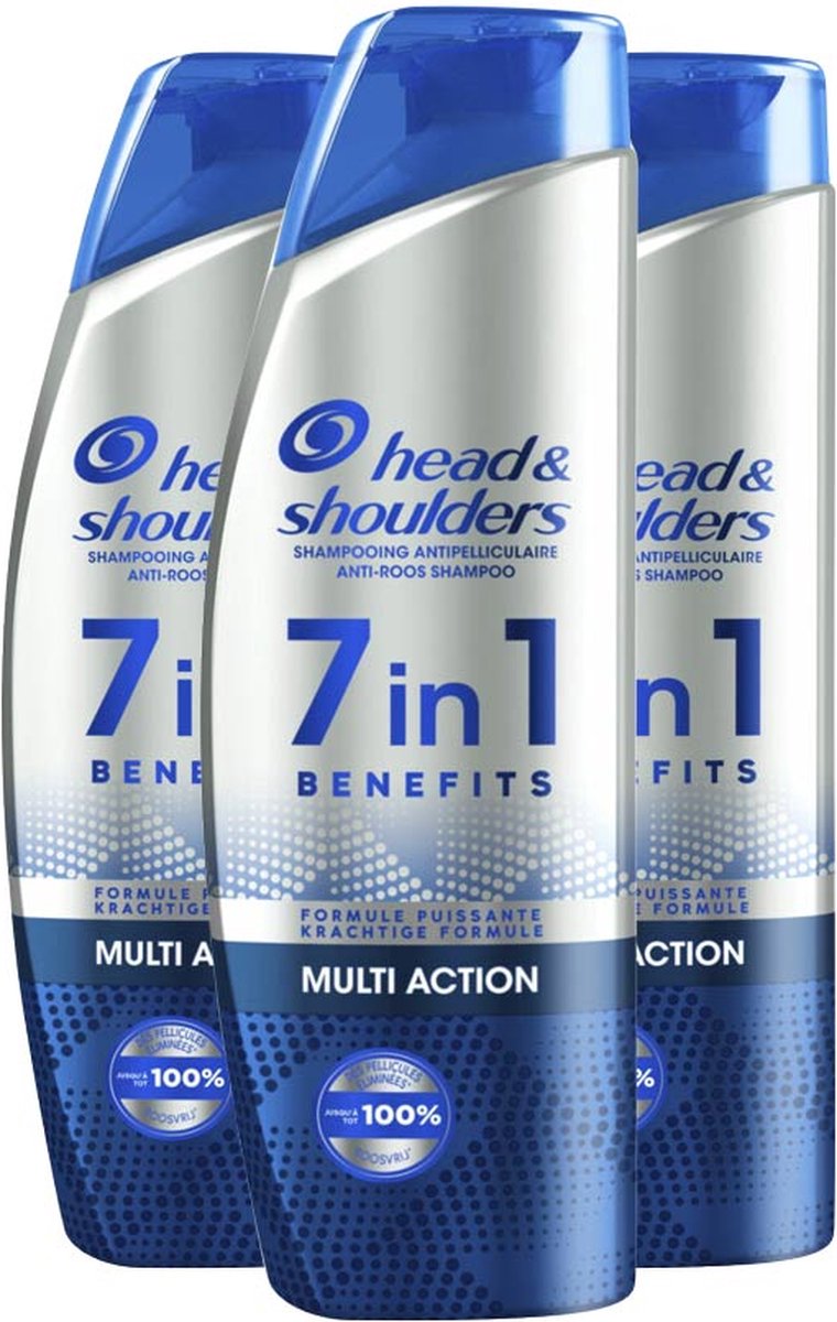 Head & Shoulders Shampoo 7in1 - Multi Action - 3 x 225 ml - Voordeelverpakking