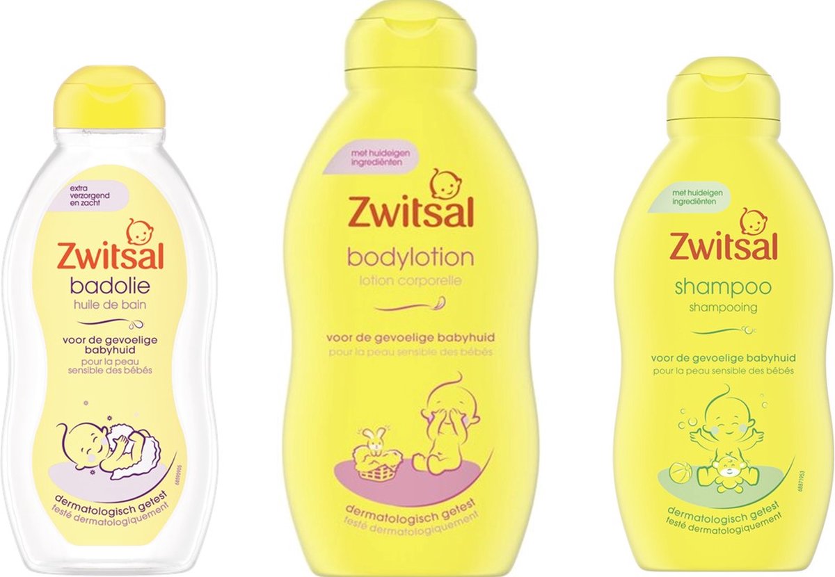 Goedkoopste Zwitsal Pakket - Badolie / Bodylotion / Shampoo