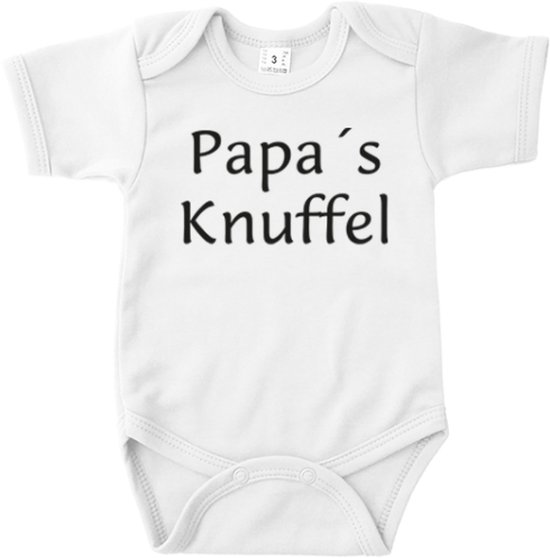 Cadeau Vaderdag - Body Dad's Hug - Taille 80 - Couleur Wit - 100% Katoen