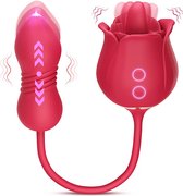 Loove - Luxe vibrator met tong beweging dildo - Gspot stimulator - Clitoris - seksspeeltje - sex toy - luchtdruk - Rood