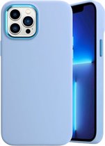 Hoozey - Hoesje geschikt voor Apple iPhone 14 Plus - Liquid Siliconen - Licht Blauw