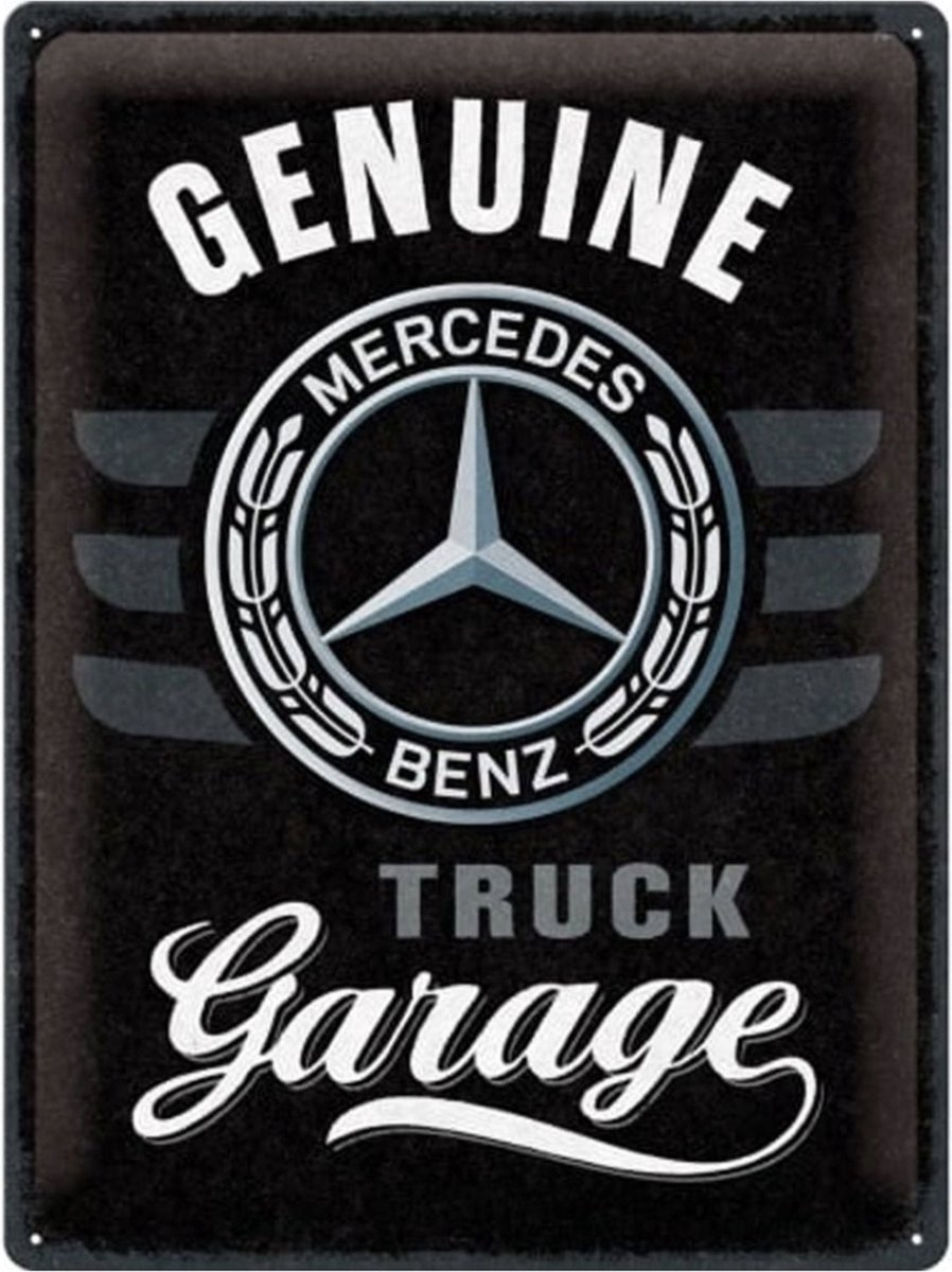 Metalen Bord 30x40 cm Mercedes Daimler Truck - Garage