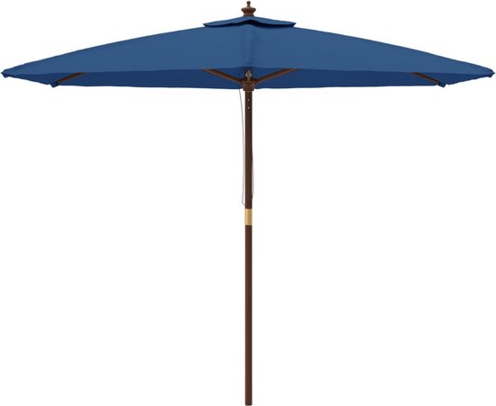 vidaXL Parasol met houten paal 299x240 cm antracietkleurig