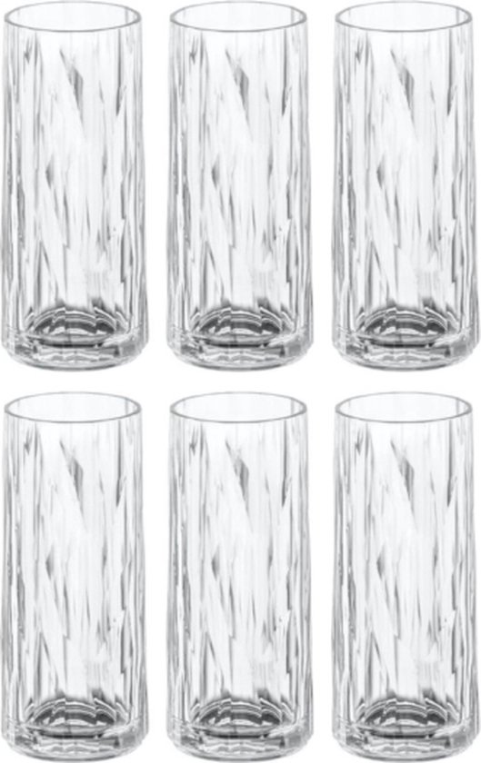 Koziol Superglas Club No. 03 Longdrinkglas - 250 ml - Set van 6 Stuks
