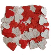 Zaadconfetti van Groei Papier - Hartjes Rood - Bruiloft - Valentijn - confetti - zaad - papier - bloem