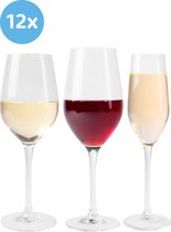 YUNICS ® Set de Verres à vin XL - Verres à vin - Verre à Verres à vin à vin Vin Witte - Verres à vin Vin rouge - Verres à Champagne - En Glas - Set de 12 pièces