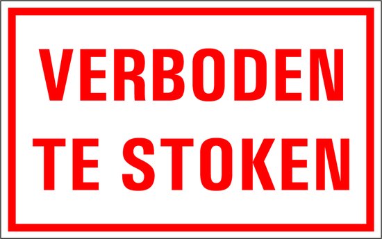 Verboden te stoken bord - kunststof 400 x 250 mm | bol
