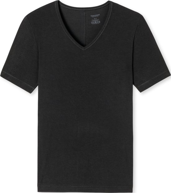 SCHIESSER Personal Fit T-shirt (1-pack) - heren shirt korte mouwen v-hals zwart - Maat: M