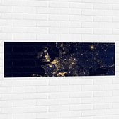 Muursticker - Kaart van Europa - 120x40 cm Foto op Muursticker